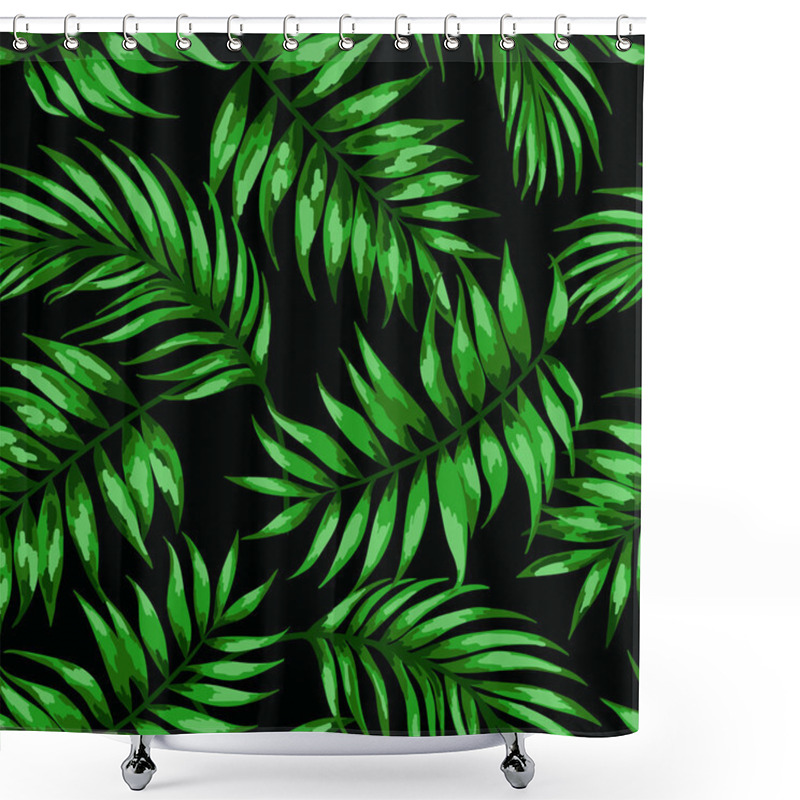 Personality  Pattern With Tropical Leaves Shower Curtains