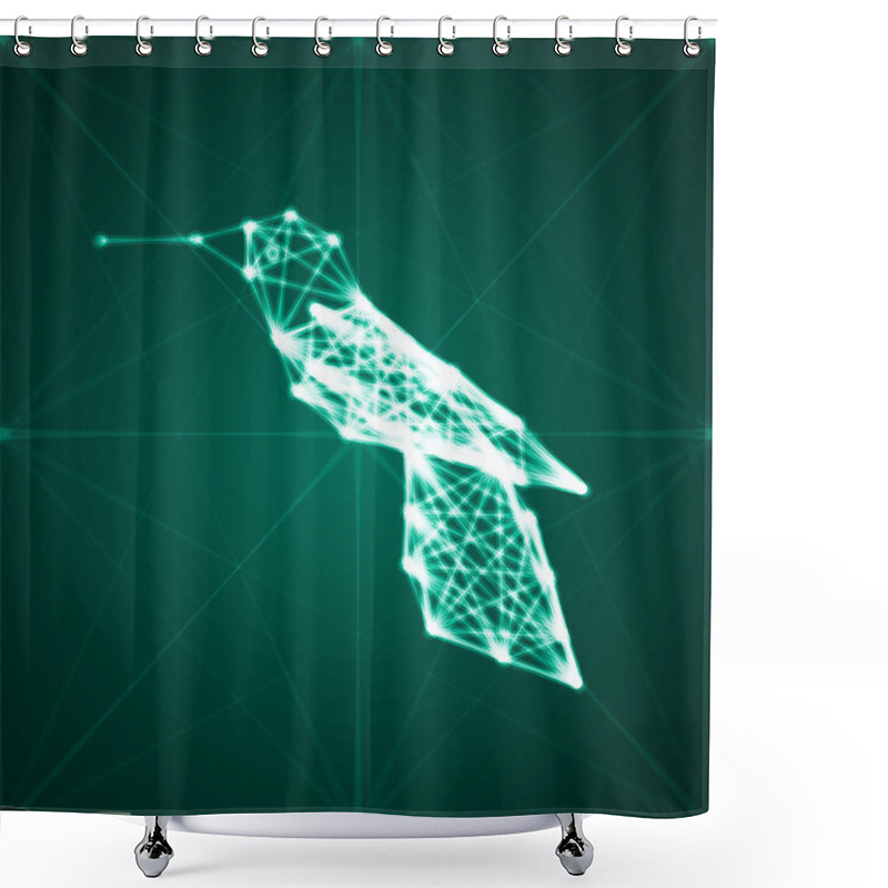 Personality  Abstract Hummingbird Illustration Shower Curtains