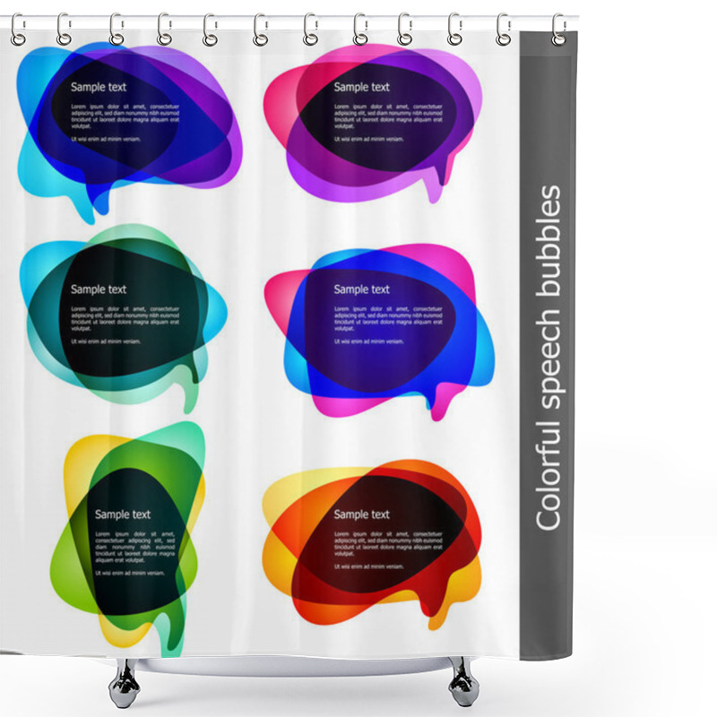 Personality  Bubbles For Speech Shower Curtains