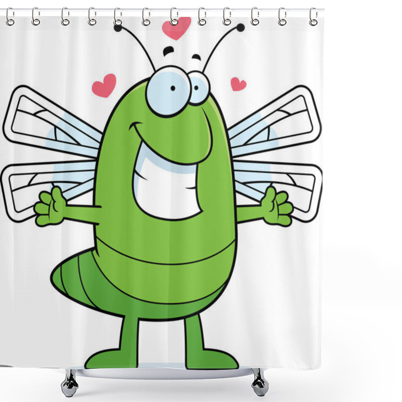 Personality  Cartoon Dragonfly Hug Shower Curtains