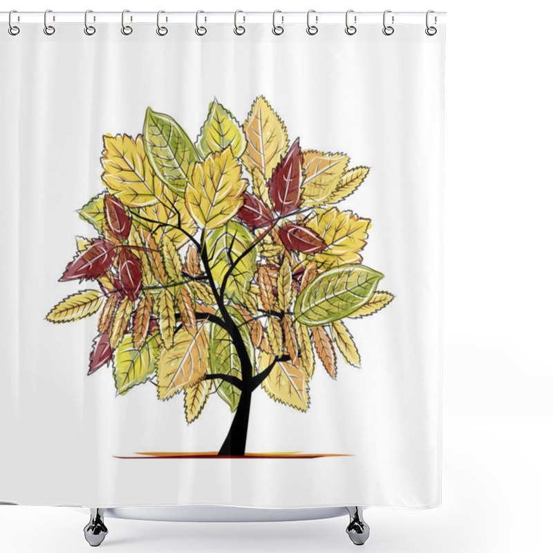 Personality  Autumn Tree For Your Design Shower Curtains