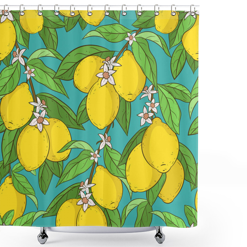 Personality  Seamless Pattern With Lemons. Shower Curtains