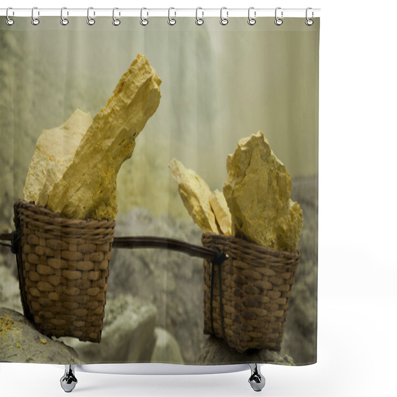 Personality  Basket Of Sulfur Shower Curtains