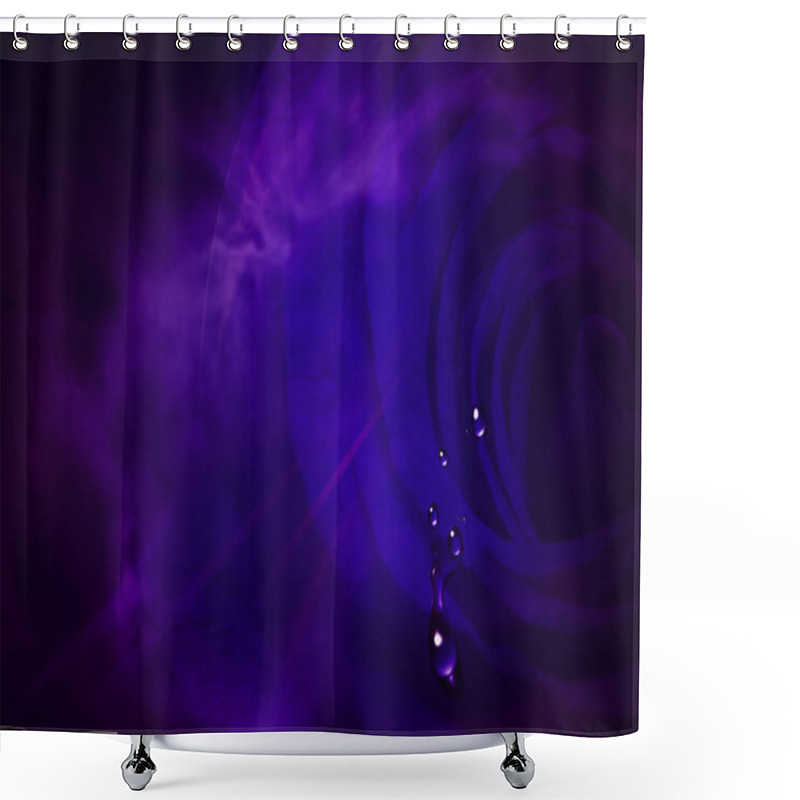 Personality  BACKGROUND WITH DARK BLUE ROSE Shower Curtains