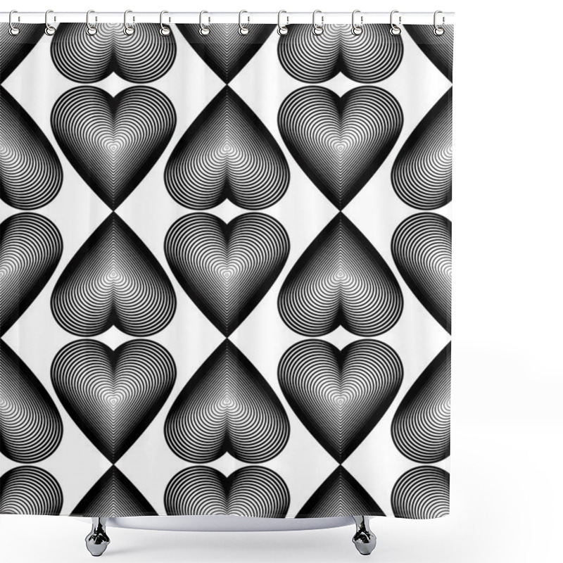 Personality  Abstract Seamless Pattern With Geometric Figures Shower Curtains