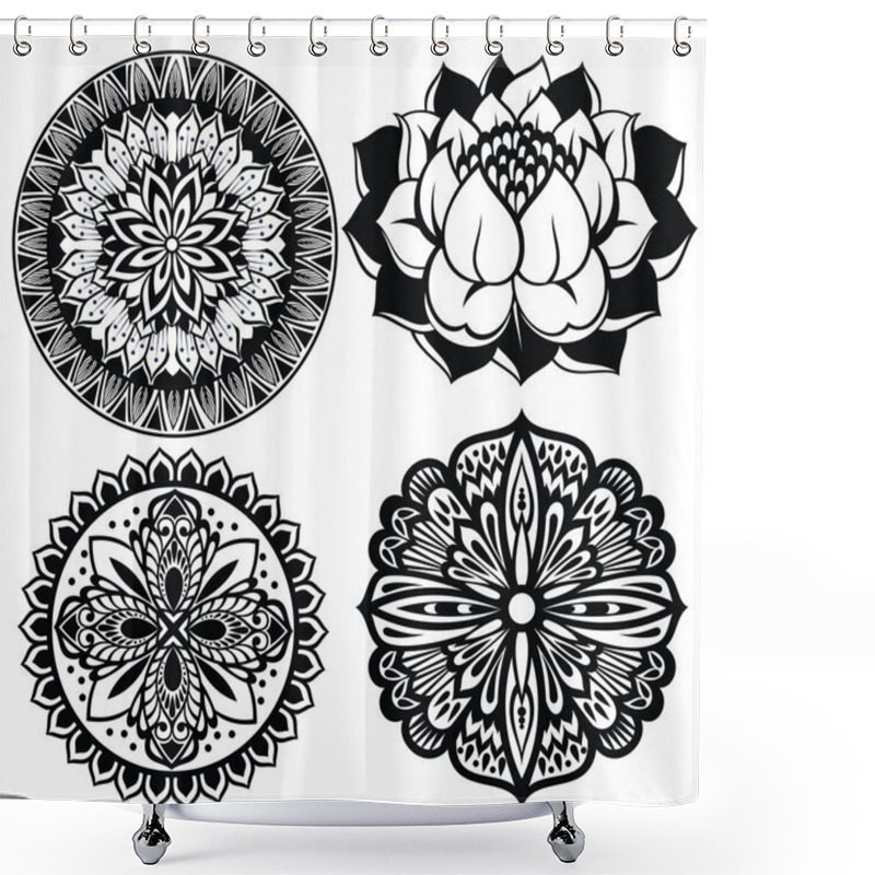 Personality  Set Mandalas Shower Curtains