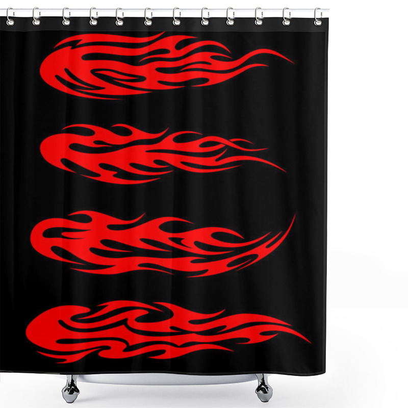 Personality  Burning Tribal Flames Shower Curtains