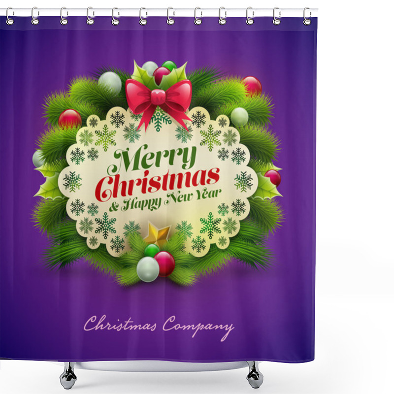 Personality  Christmas Greeting Design Shower Curtains