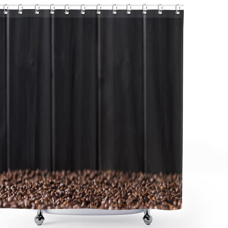 Personality  Coffee Beans Background Shower Curtains