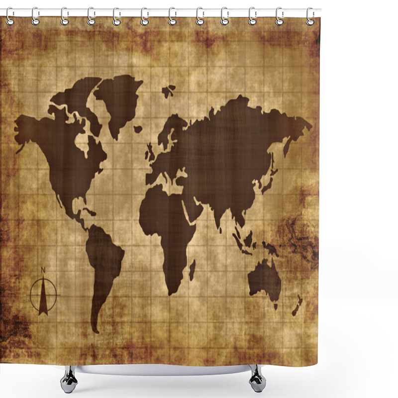 Personality  Old Fabric Shower Curtains