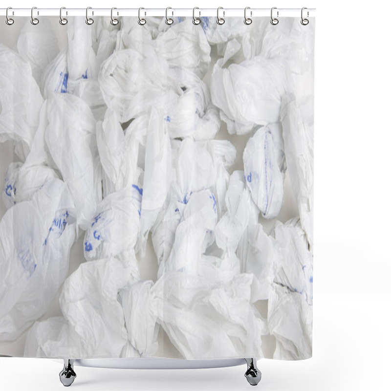 Personality  Crumpled Grocery Plastic Bags Shower Curtains