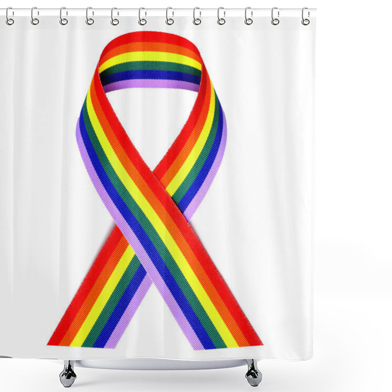 Personality  Rainbow Ribbon Shower Curtains