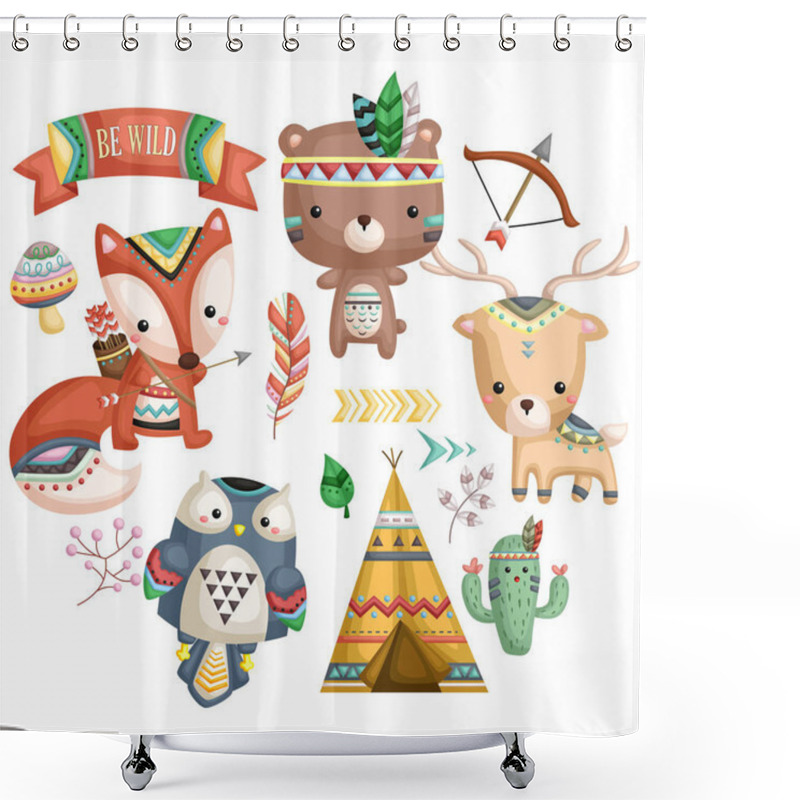 Personality  Tribal Animal Style Shower Curtains