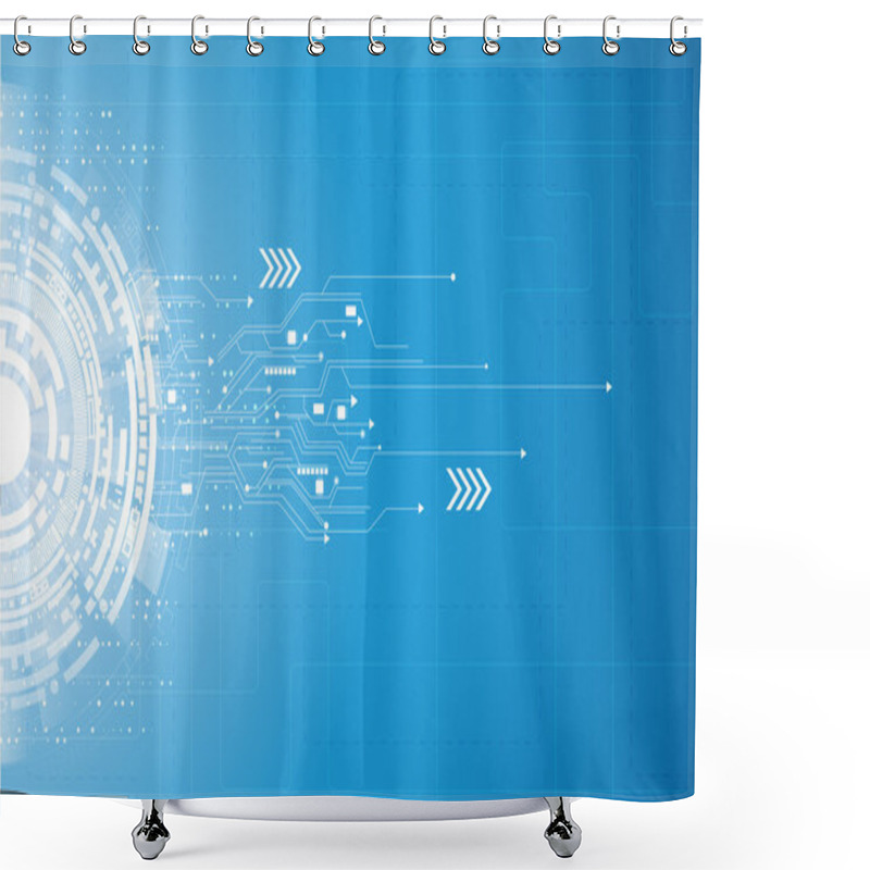 Personality  Background Abstract Technology Communication Concept Shower Curtains