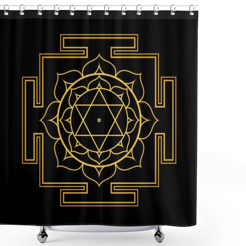 Personality  Hinduism Yantra Sacred Geometry Mandal Shower Curtains