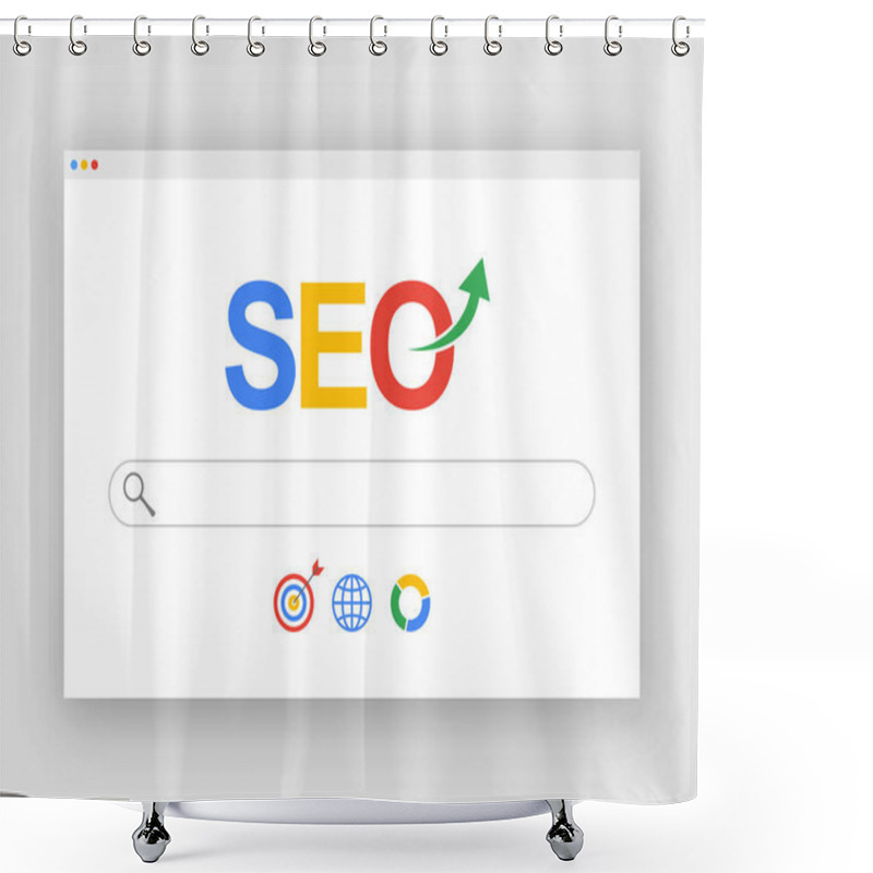 Personality  SEO Concept - Search Engine Optimization - Search Page Shower Curtains