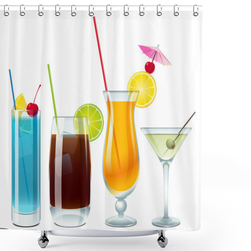 Personality  Alcoholic Drinks For Party Shower Curtains