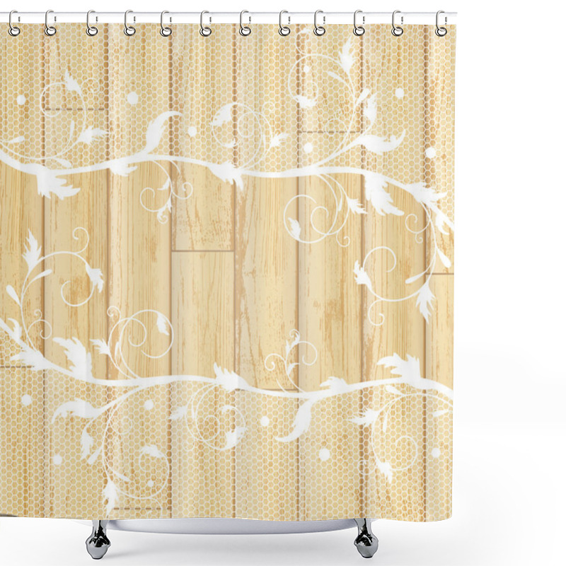 Personality  Lace Frame Shower Curtains