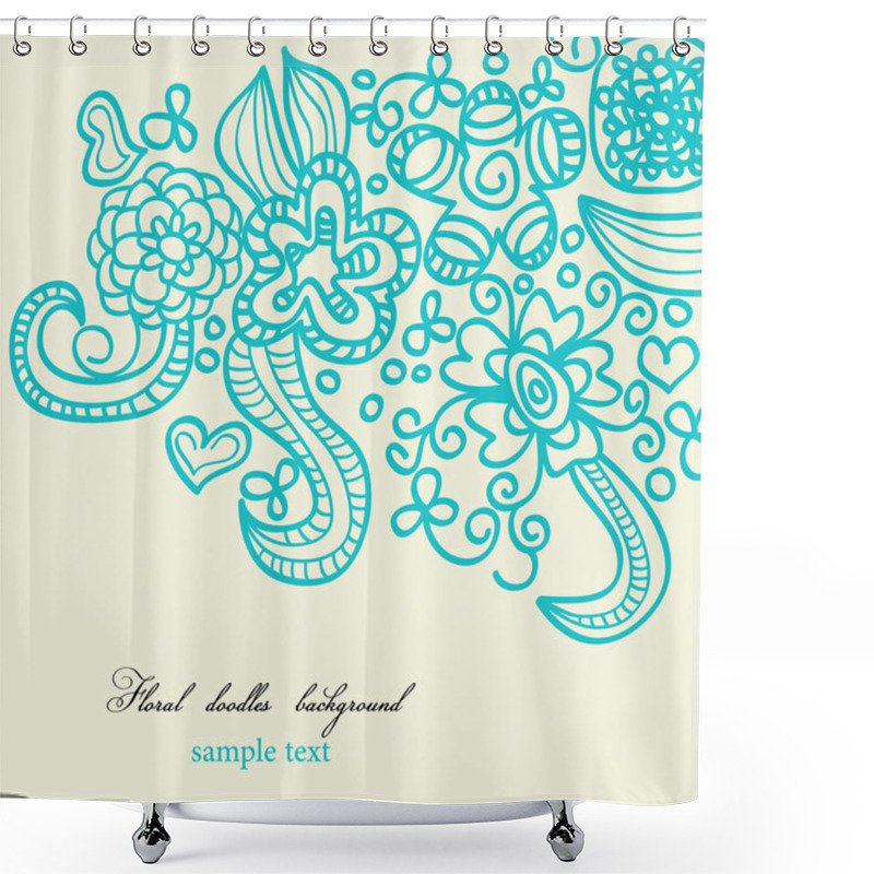 Personality  Floral Doodles Shower Curtains