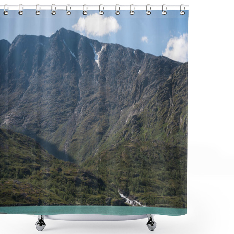 Personality  Majestic Landscape With Besseggen Ridge Over Gjende Lake In Jotunheimen National Park, Norway Shower Curtains