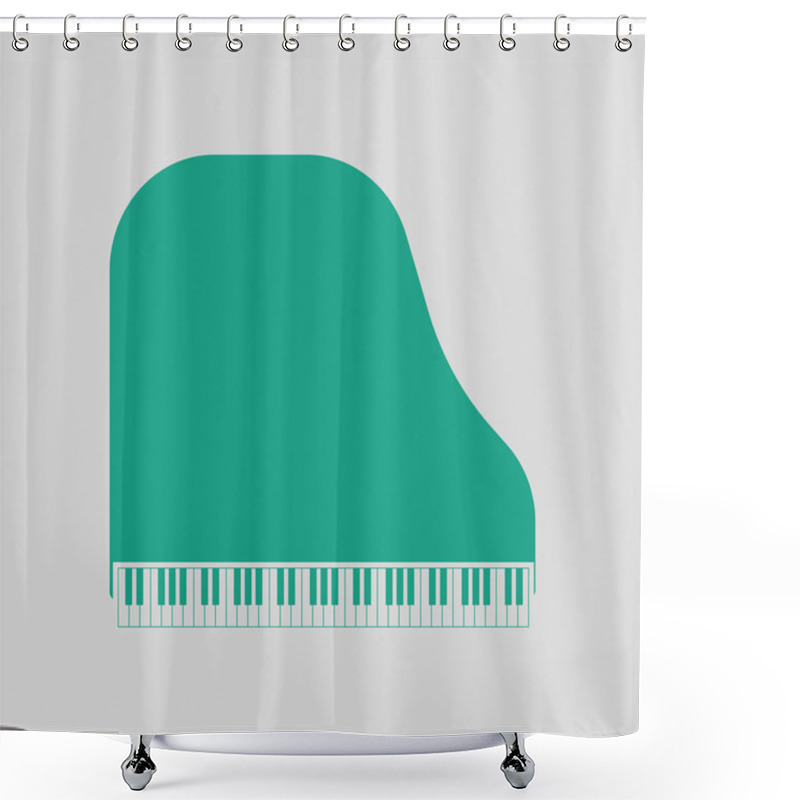 Personality  Grand Piano Icon Shower Curtains