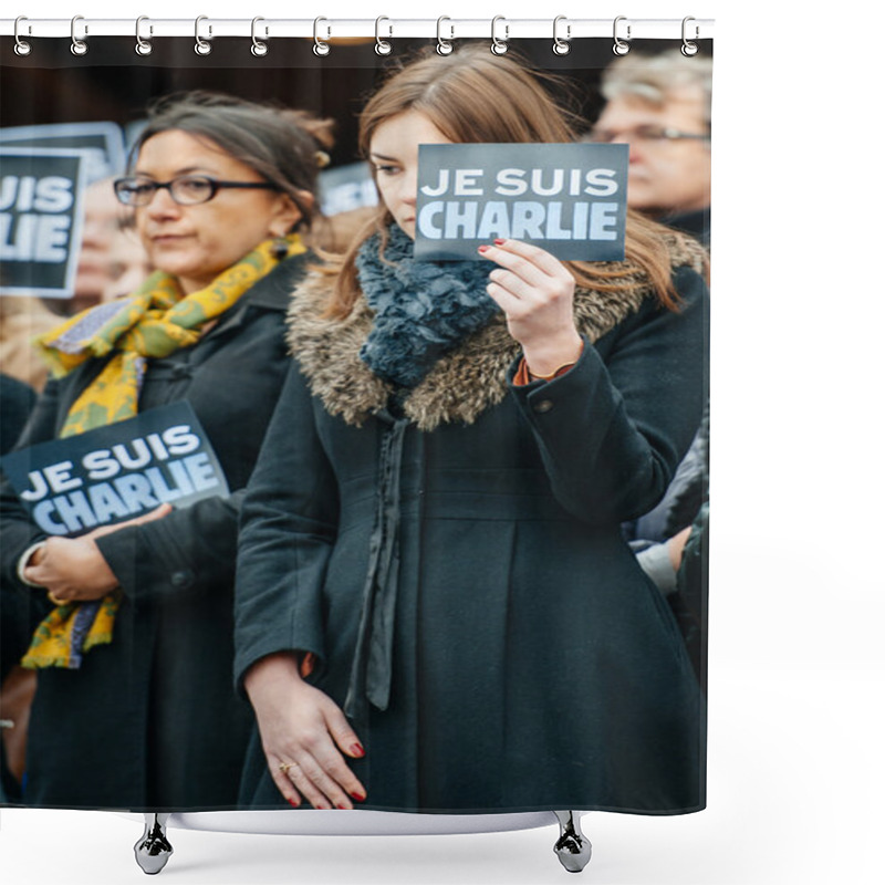 Personality  Strasbourg Holds Silent Vigil For Those Killed In Paris Attack Shower Curtains