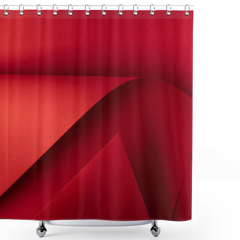 Personality  Close-up View Of Bright Red Decorative Paper Background    Shower Curtains