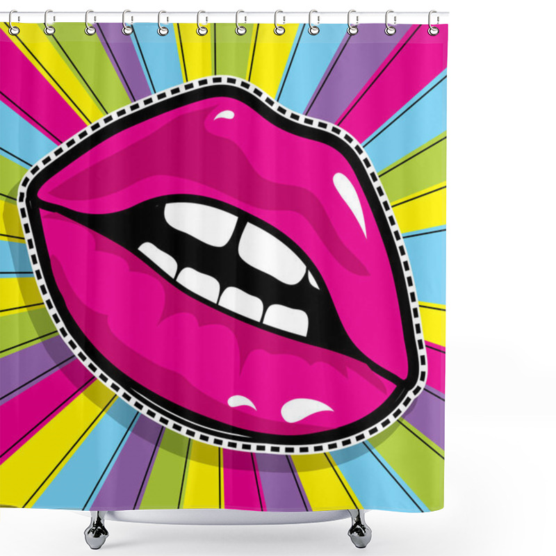 Personality  Pop Art Fashion Chic LIPS Shower Curtains