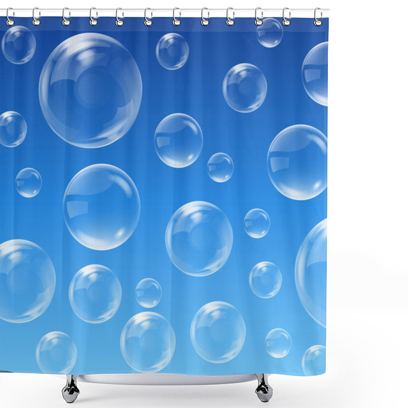 Personality  Bubbles Background Shower Curtains