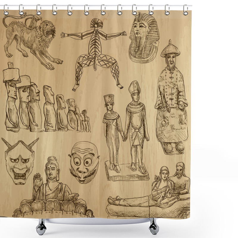 Personality  Native And Old Art Shower Curtains