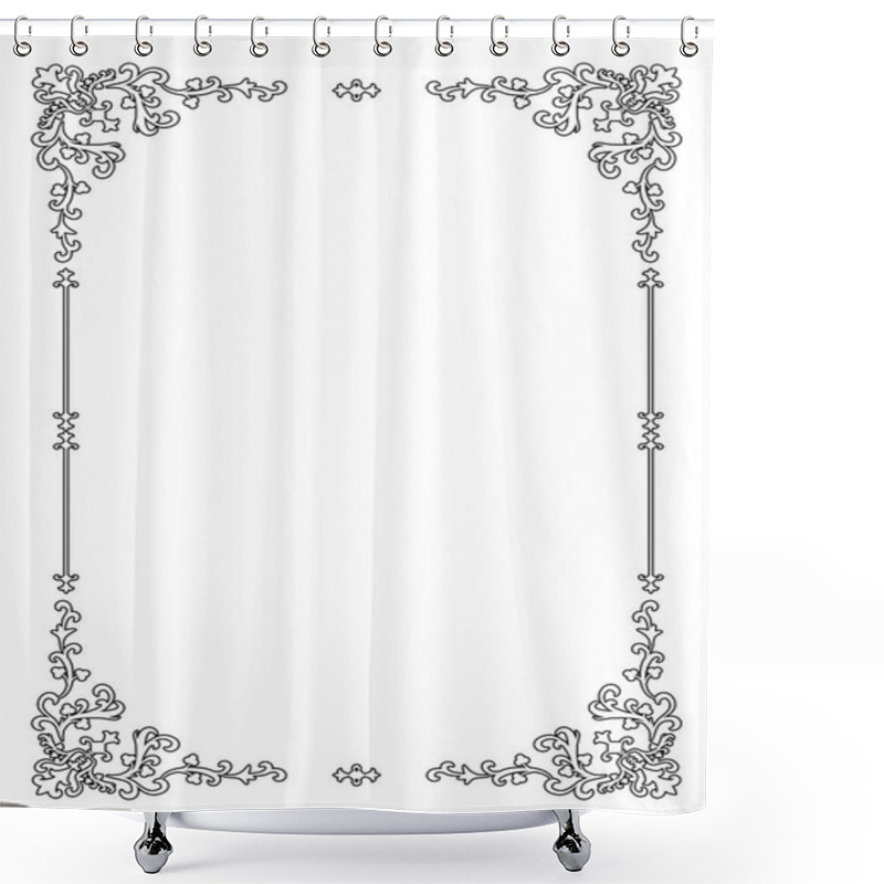 Personality  Retro Ornamental Frame. Vector Illustration Shower Curtains