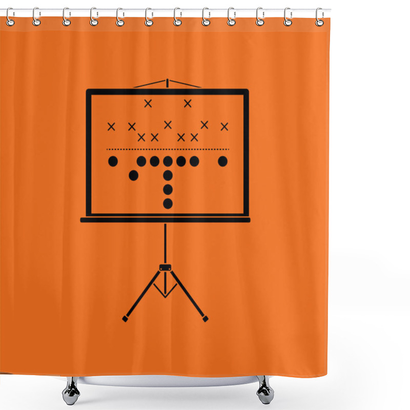 Personality  Football Game Plan Stand Shower Curtains