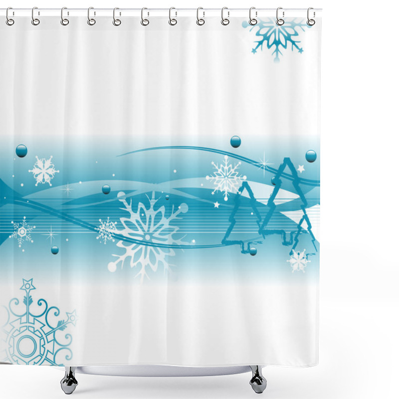 Personality  Winter Background Shower Curtains