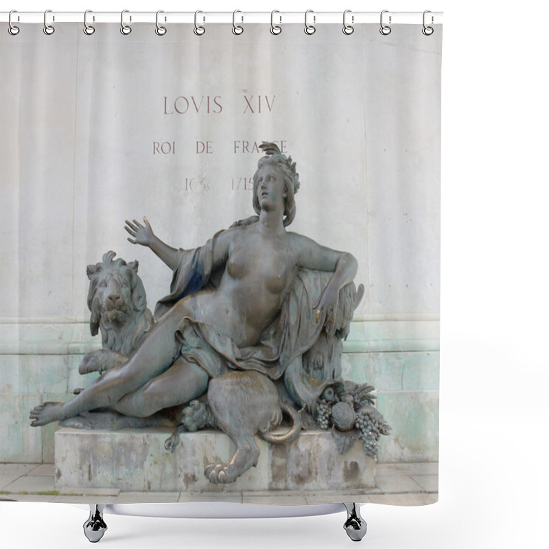 Personality  Allegorical Statue Of The Saone River. Lyon, France Shower Curtains