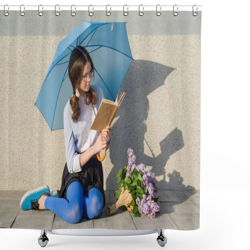 Personality  Portrait Of Romantic Teenage Girl Shower Curtains