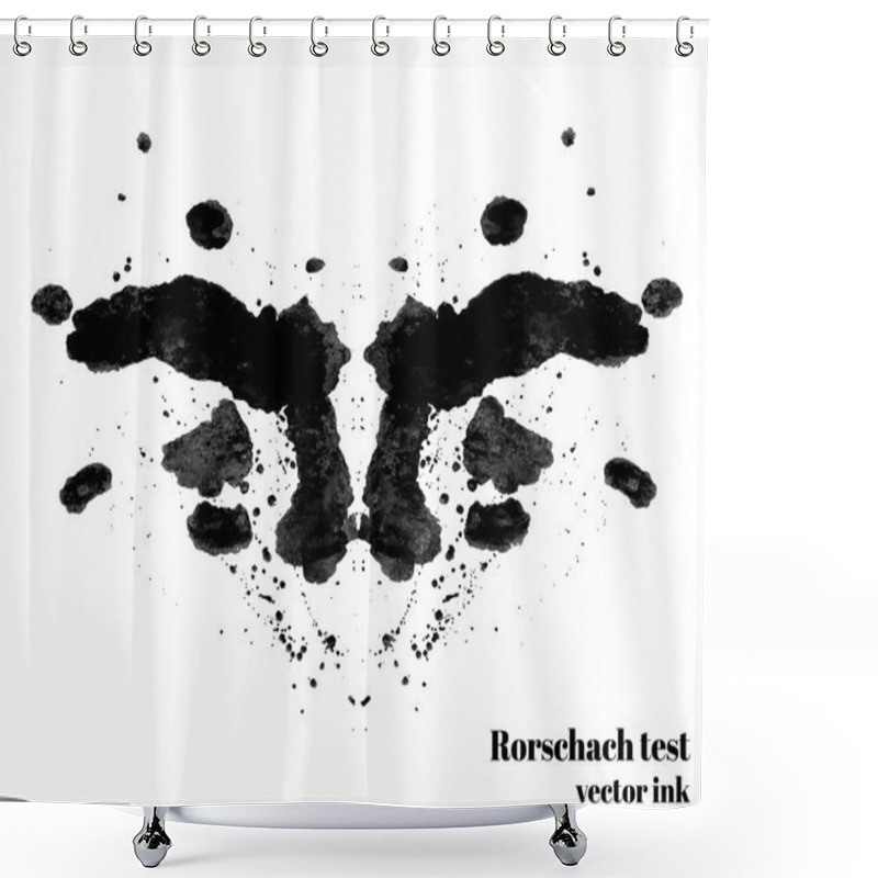 Personality  Rorschach Test Ink Blot Vector Illustration. Shower Curtains