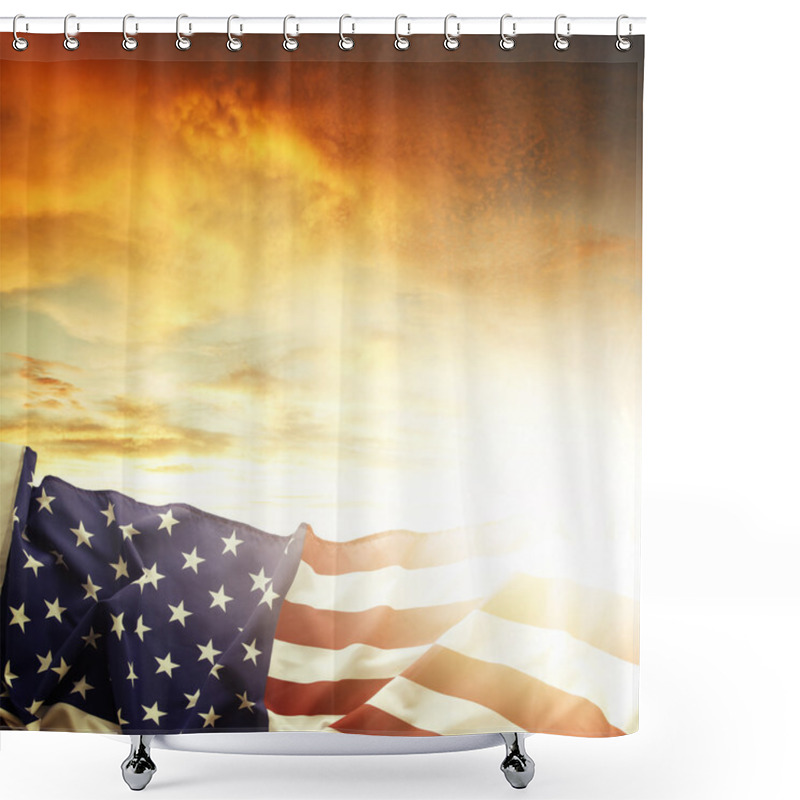 Personality  American Flag Shower Curtains