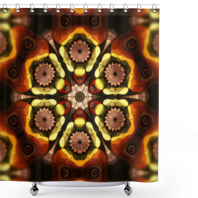 Personality  Mandala Yellow Flower Shower Curtains