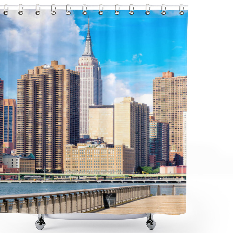 Personality  Vertical View Of The Midtown Manhattan Skyline In New York Shower Curtains