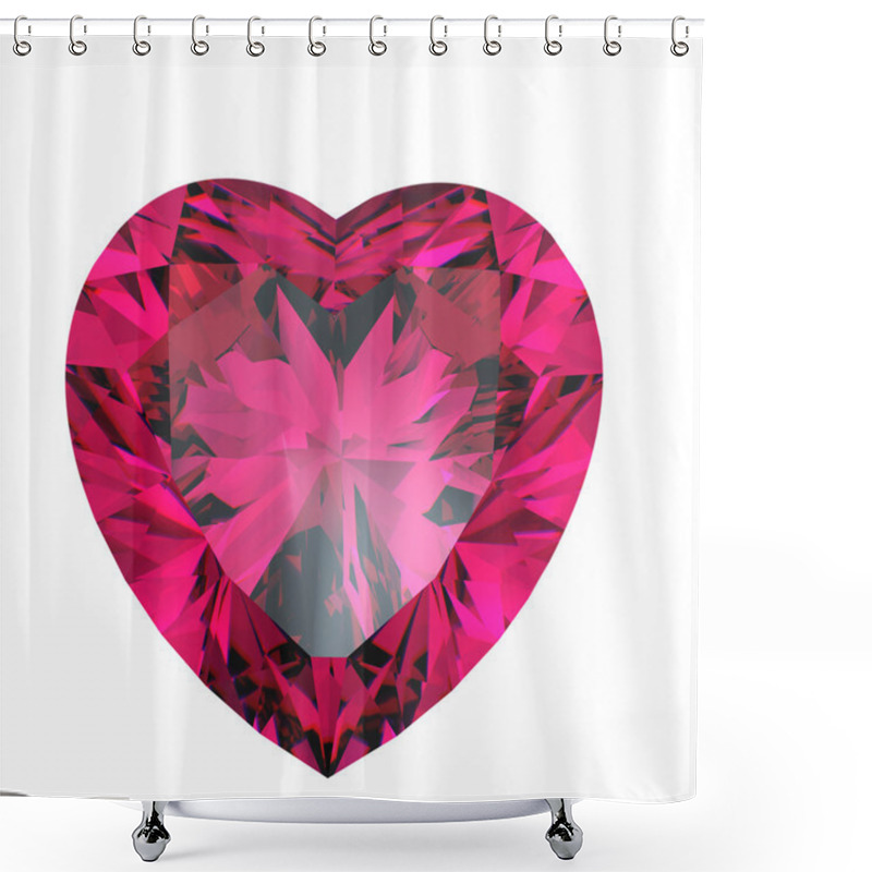 Personality  Red Heart Shaped Ruby Shower Curtains