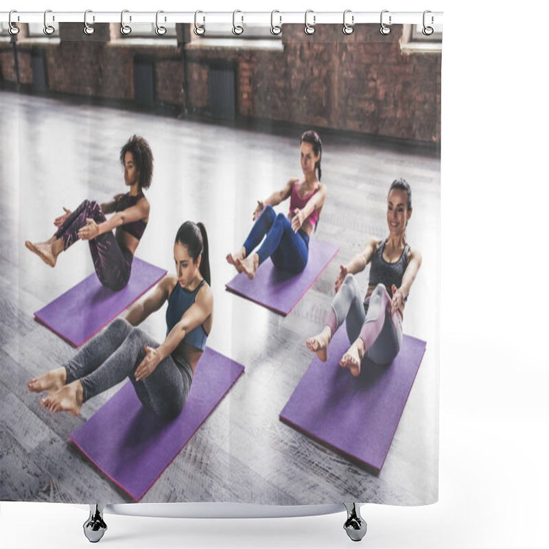 Personality  Group Yoga Training Shower Curtains