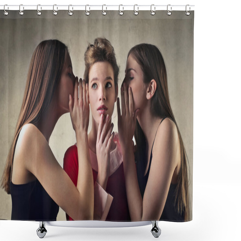 Personality  Friends Telling Secrets Shower Curtains