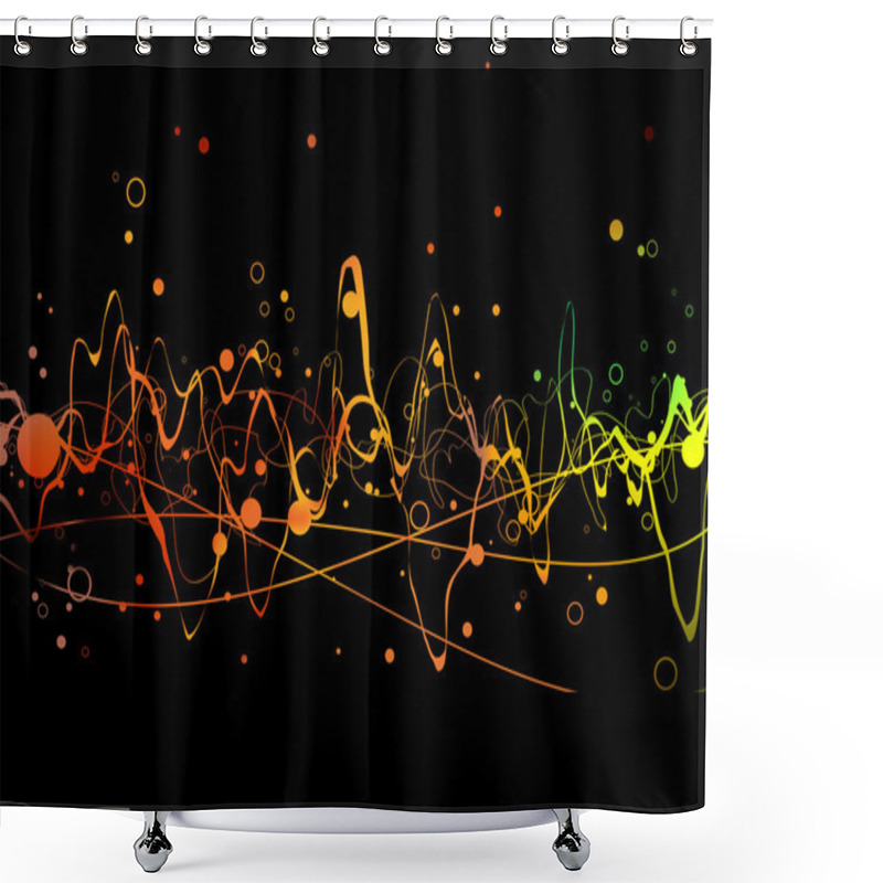 Personality  Abstract Lines Background Shower Curtains