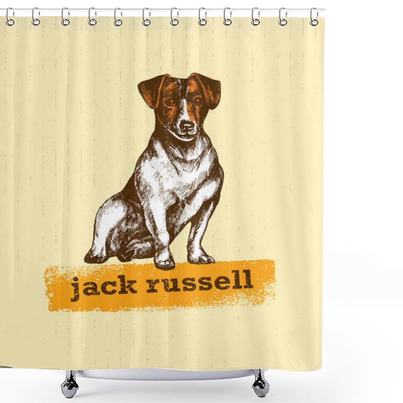 Personality  Jack Russell Terrier Dog Shower Curtains