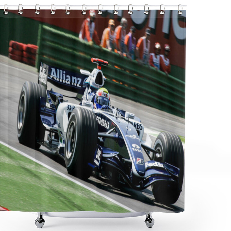 Personality  IMOLA, ITALY - 21ST/23RD APRIL 2006: F1 World Championship. Grand Prix Of San Marino, Mark Webber, Australia, Williams Shower Curtains