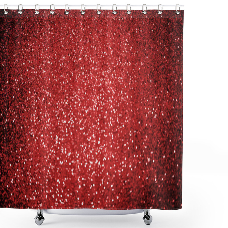 Personality  Abstract Background With Shiny Red Glitter Decor Shower Curtains