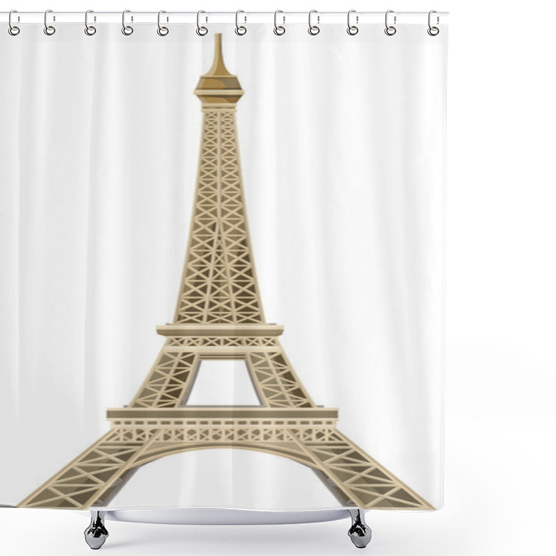 Personality  Cartoon Architecture - Eiffel Tower Shower Curtains