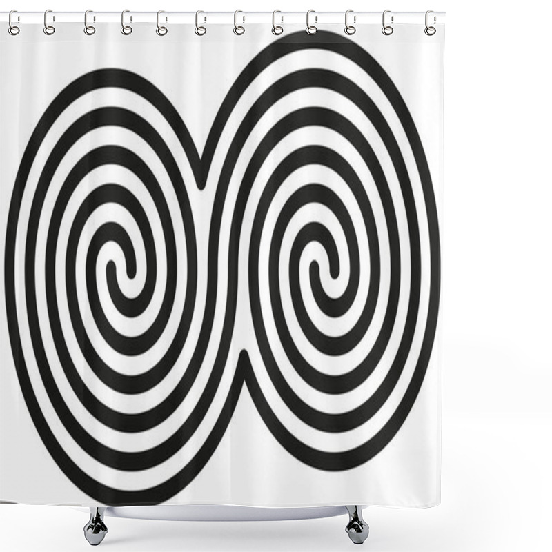 Personality  Celtic Double Spirals Shower Curtains