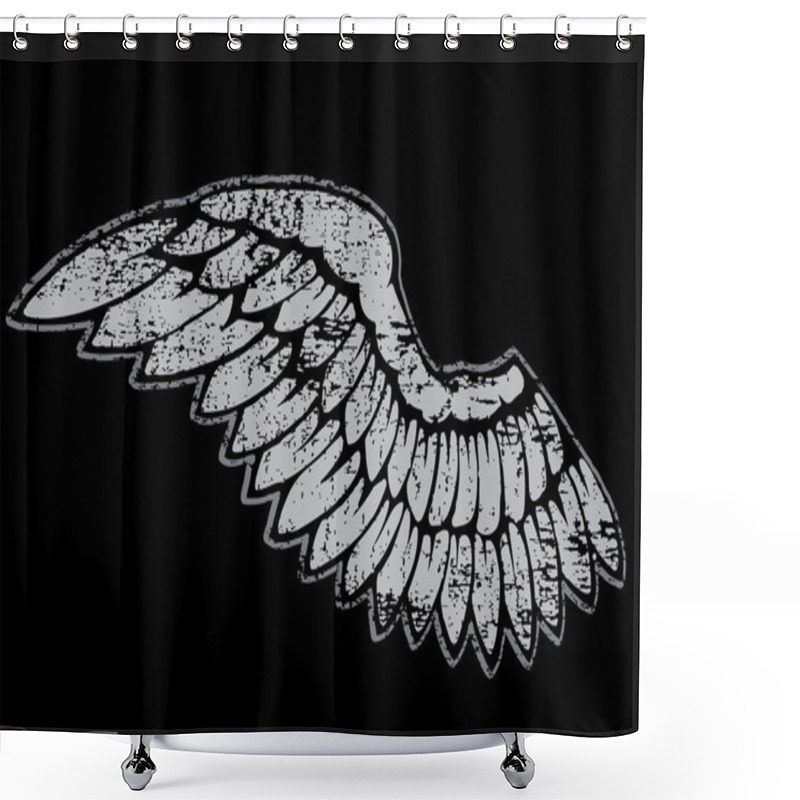 Personality  Hand Drawn Angel Wings Shower Curtains