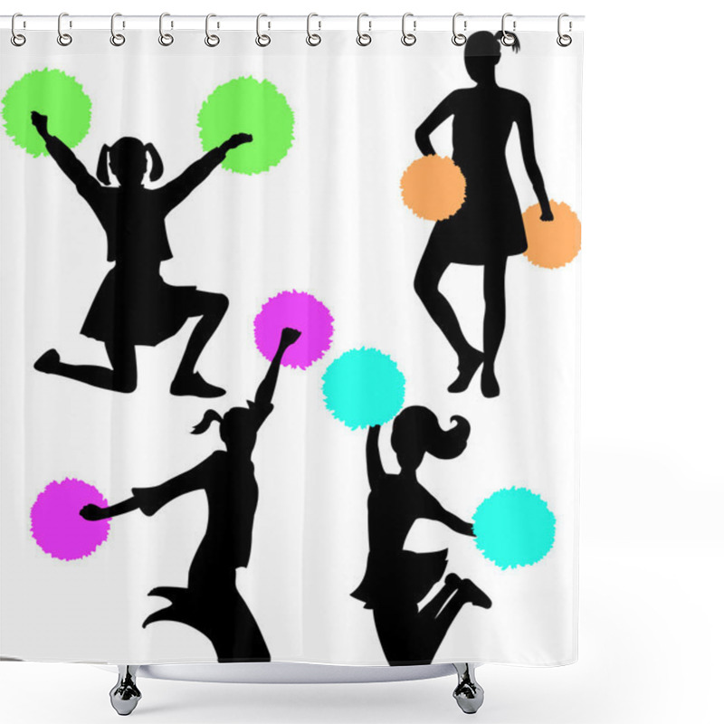 Personality  Cheerleaders Shower Curtains